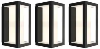 Coolblue Philips Hue Impress muurlamp White and Color zwart smal 3-pack aanbieding