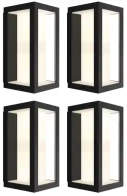 Coolblue Philips Hue Impress muurlamp White and Color zwart smal 4-pack aanbieding