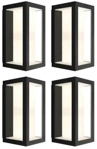 Coolblue Philips Hue Impress muurlamp White and Color zwart smal 4-pack aanbieding
