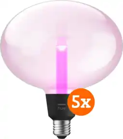 Coolblue Philips Hue Lightguide Ellipse White and Color E27 5-pack aanbieding