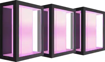 Coolblue Philips Hue Impress muurlamp White and Color zwart breed 3-pack aanbieding