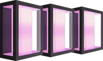 Coolblue Philips Hue Impress muurlamp White and Color zwart breed 3-pack aanbieding