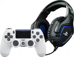 Coolblue Sony DualShock 4 Controller Wit + Trust GXT 488 FORZE Gaming Headset aanbieding