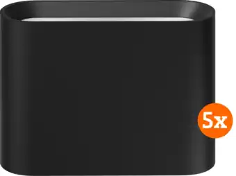 Coolblue Philips Hue Dymera muurlamp - White and Color - Zwart 5-pack aanbieding