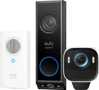 Coolblue EufyCam S3 Pro Duo Pack + Eufy Video Doorbell E340 + Chime aanbieding