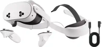 Coolblue Meta Quest 3S 128GB + Link Cable + Elite Strap met batterij aanbieding