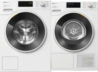 Coolblue Miele WWB 380 WCS PowerWash + Miele TSL 683 WP EcoSpeed & Steam aanbieding