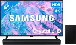 Coolblue Samsung Crystal UHD 43CU7040 (2024) + Soundbar aanbieding