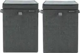 Coolblue Brabantia Wasboxen Pepper Black Duo Pack aanbieding
