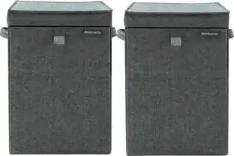 Coolblue Brabantia Wasboxen Pepper Black Duo Pack aanbieding