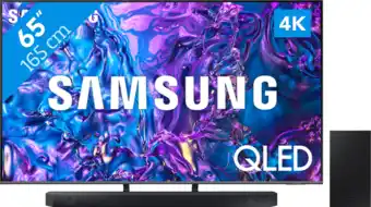 Coolblue Samsung QLED 4K 65Q74D (2024) + Soundbar aanbieding
