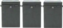 Coolblue Brabantia Wasboxen Pepper Black Triple Pack aanbieding