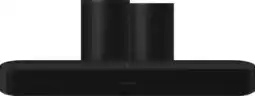 Coolblue Sonos Beam Gen2 Zwart + 2x Era 100 Zwart aanbieding