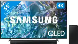 Coolblue Samsung QLED 4K 55Q64D (2024) + Samsung HW-B530 (2022) aanbieding
