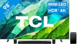 Coolblue TCL QD Mini-Led 98C81B (2024) + soundbar aanbieding