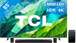 Coolblue TCL QD Mini-Led 85C81B (2024) + soundbar aanbieding