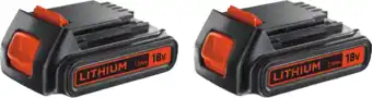 Coolblue BLACK+DECKER 18V 1,5 Ah Accu 2-pack aanbieding