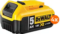 Coolblue DeWalt DCB184-XJ 18V 5,0 Ah Accu 4-pack aanbieding