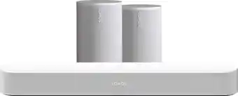 Coolblue Sonos Beam Gen2 Wit + 2x Era 100 Wit aanbieding