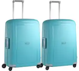 Coolblue Samsonite S'Cure Spinner 69cm Duo Pack Aqua Blue aanbieding