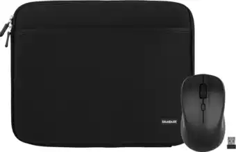 Coolblue BlueBuilt Laptophoes breedte 37 cm 15-16 inch M Zwart + Nexum Draadloze muis aanbieding