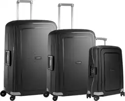 Coolblue Samsonite S'Cure Spinner 55+69+75cm Black aanbieding