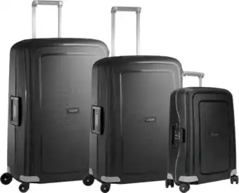 Coolblue Samsonite S'cure Spinner 55+75+69cm Black kofferset aanbieding