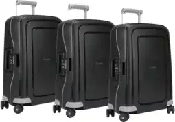 Coolblue Samsonite S'Cure Spinner 55cm Black Triple Kofferset aanbieding