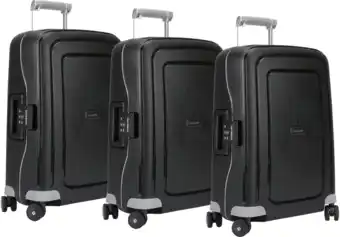 Coolblue Samsonite S'Cure Spinner 55cm Black Triple Kofferset aanbieding