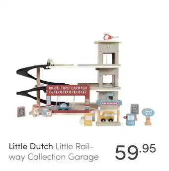 Baby & Tiener Little Dutch Little Rail- way Collection Garage aanbieding