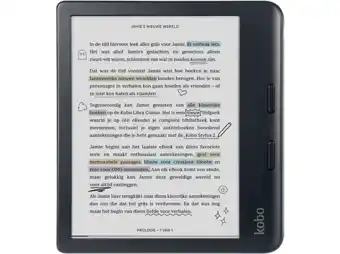 MediaMarkt Kobo Libra Colour Zwart - 7 Inch 32 Gb (ongeveer 24.000 E-books) Waterdicht (ip8x) aanbieding