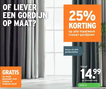 GAMMA Gordijn op maat aanbieding