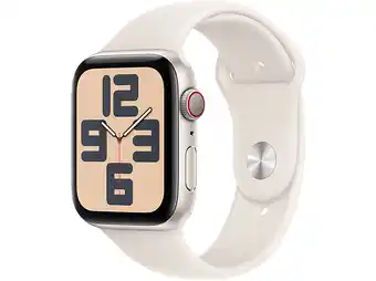 MediaMarkt Apple Watch Se GPs + Cellular 44mm Starlight Sport Band S/m Smartwatch Aluminium aanbieding