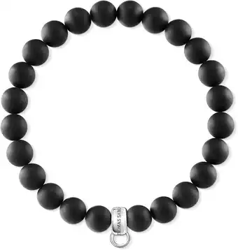 Amazon Bransoletka z zawieszką Thomas Sabo czarna 925 srebro X0219-023-11 aanbieding