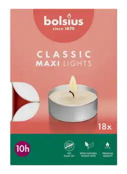De Online Drogist Bolsius Theelicht Classic Maxi Lights aanbieding