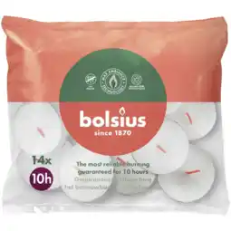 De Online Drogist Bolsius Theelicht Wit 10 Uur aanbieding