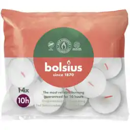 De Online Drogist Bolsius Theelicht Wit 10 Uur aanbieding