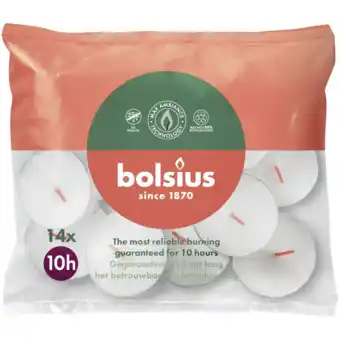 De Online Drogist Bolsius Theelicht Wit 10 Uur aanbieding