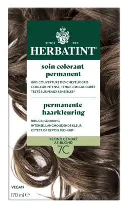 De Online Drogist Herbatint Permanente Haarkleuring As-Blond 7C aanbieding