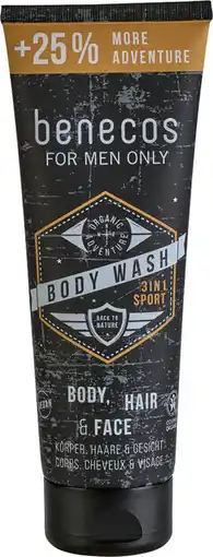 De Online Drogist Benecos For Men Only Bodywash 3in1 Sport aanbieding