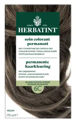 De Online Drogist Herbatint Permanente Haarkleuring Donker As-Blond 6C aanbieding