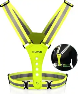 ANWB Craved LED Hardloopvest USB Oplaadbaar Geel aanbieding