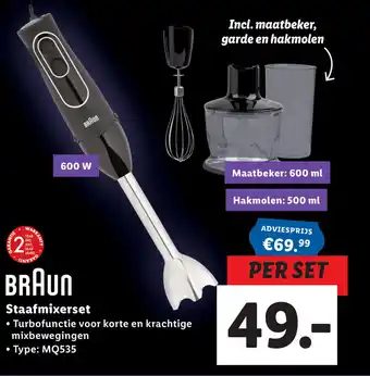 Lidl Braun Staafmixerset aanbieding