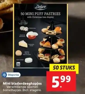 Lidl Mini bladerdeeghapjes aanbieding