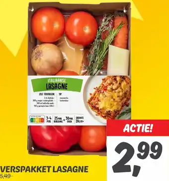 Dekamarkt Verspakket lasagne aanbieding