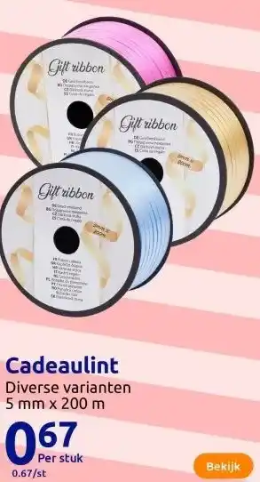 Action Cadeaulint aanbieding