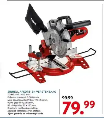 Kluswijs EINHELL AFKORT- EN VERSTEKZAAG aanbieding