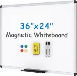 Amazon VIZ-PRO Magnetisch whiteboard, droog afwasbaar, 90x 60 cm, inclusief 1 gum, 2 markers en 4 magneten aanbieding