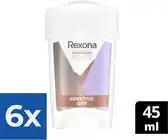 Bol.com Rexona Maximum Protection Deodorant Sensitive Dry - 45 ml - Voordeelverpakking 6 stuks aanbieding