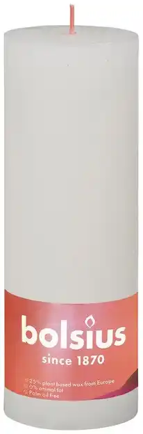 De Online Drogist Bolsius Stompkaars Cloudy White 190/68 aanbieding